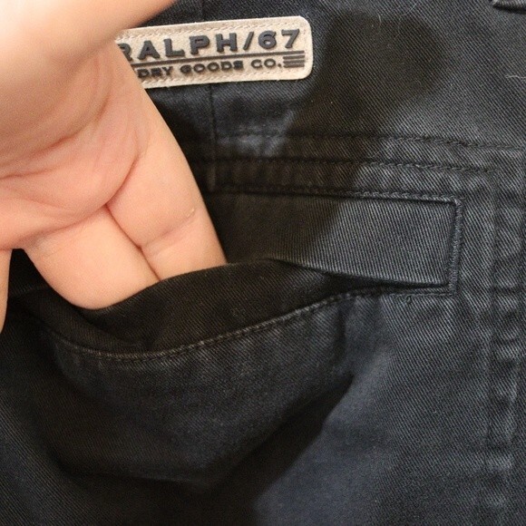 Vintage Ralph Ralph Lauren  Black Baggy Wide Leg Chino Jean's 10 90s y2k - Picture 15 of 16